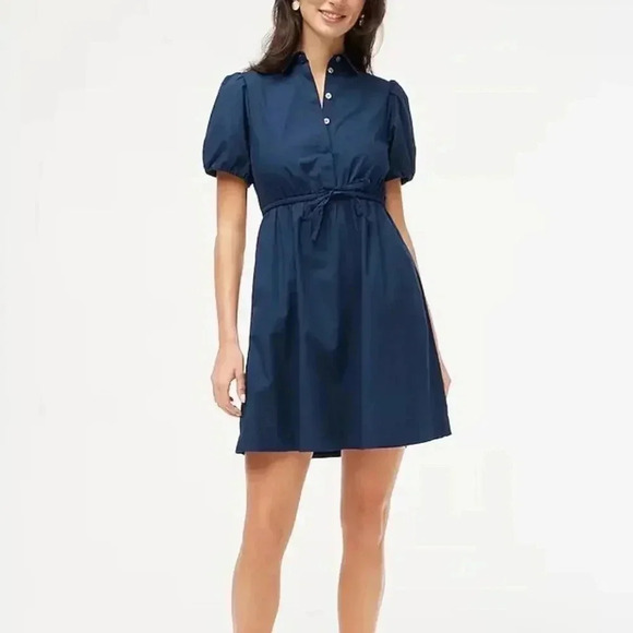 J. Crew Dresses & Skirts - NEW J. Crew Women’s Size 4 Navy Blue Short-sleeve Collared Mini Dress NWT